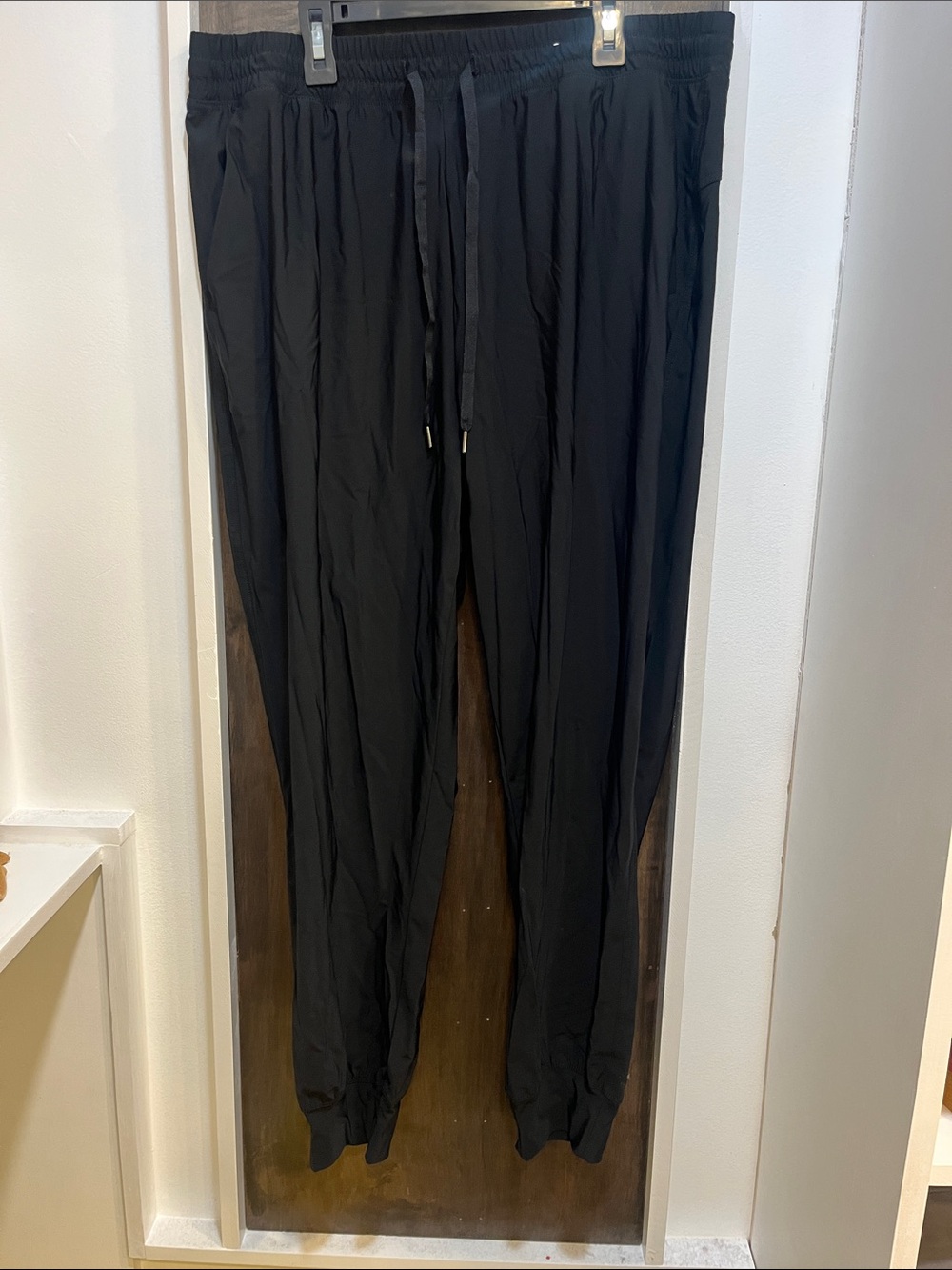 Old Navy Black Women's Sleektek Track Jogger Pants